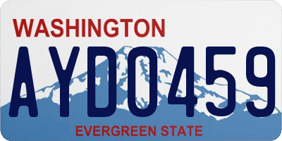 WA license plate AYD0459