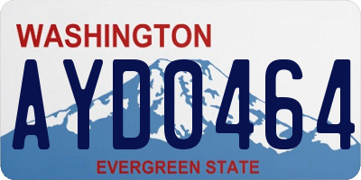 WA license plate AYD0464
