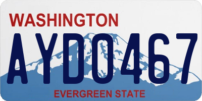 WA license plate AYD0467