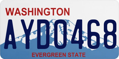 WA license plate AYD0468