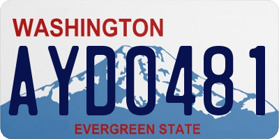 WA license plate AYD0481