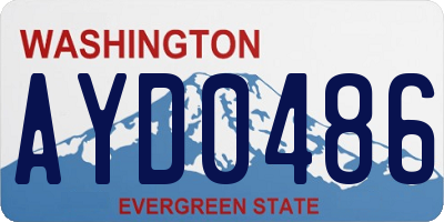 WA license plate AYD0486