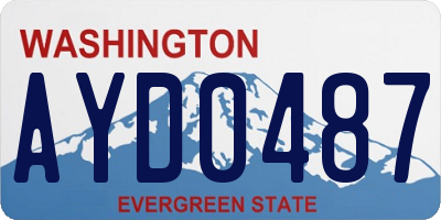 WA license plate AYD0487