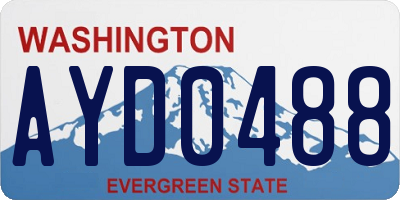 WA license plate AYD0488