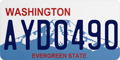 WA license plate AYD0490