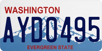 WA license plate AYD0495