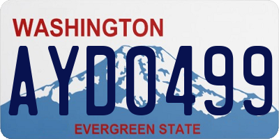 WA license plate AYD0499