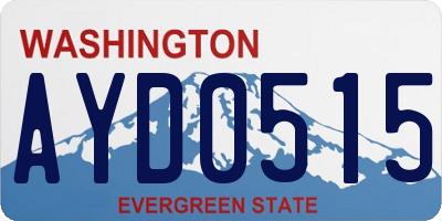 WA license plate AYD0515