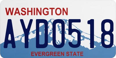WA license plate AYD0518