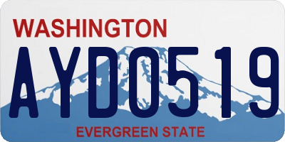 WA license plate AYD0519