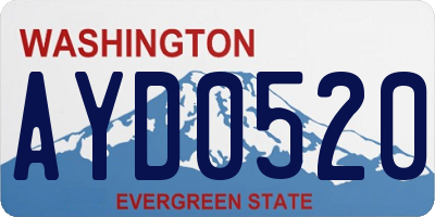 WA license plate AYD0520