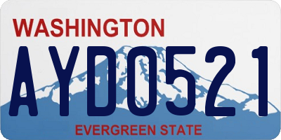 WA license plate AYD0521