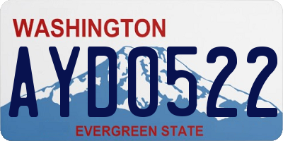WA license plate AYD0522