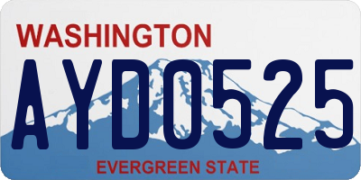 WA license plate AYD0525