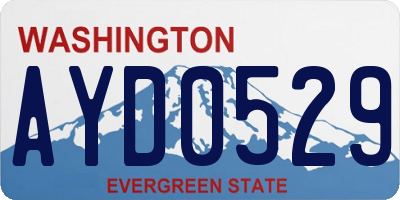 WA license plate AYD0529