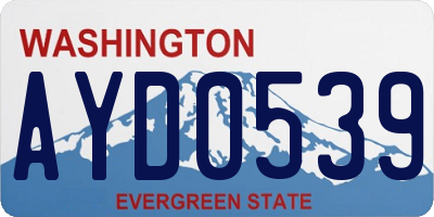 WA license plate AYD0539