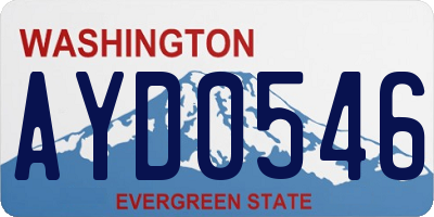 WA license plate AYD0546