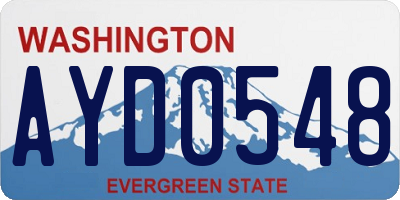 WA license plate AYD0548