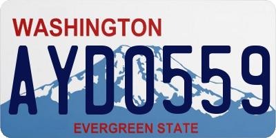 WA license plate AYD0559