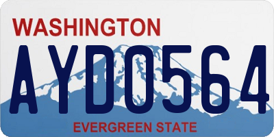 WA license plate AYD0564