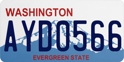 WA license plate AYD0566