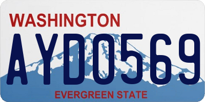 WA license plate AYD0569