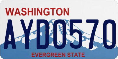 WA license plate AYD0570