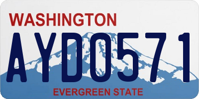 WA license plate AYD0571