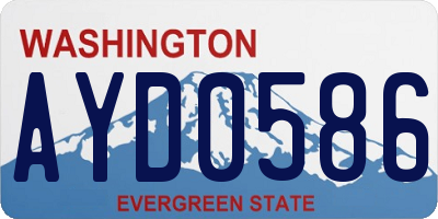 WA license plate AYD0586