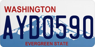 WA license plate AYD0590