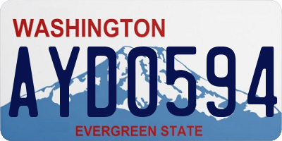 WA license plate AYD0594