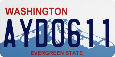 WA license plate AYD0611