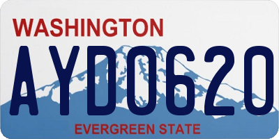 WA license plate AYD0620