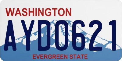WA license plate AYD0621