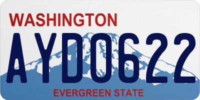WA license plate AYD0622
