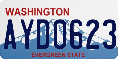WA license plate AYD0623