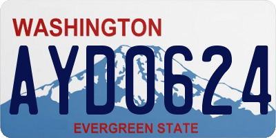 WA license plate AYD0624