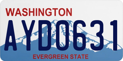 WA license plate AYD0631