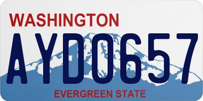 WA license plate AYD0657