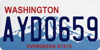 WA license plate AYD0659