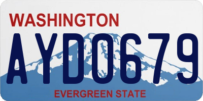 WA license plate AYD0679