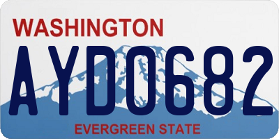 WA license plate AYD0682