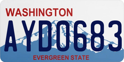 WA license plate AYD0683