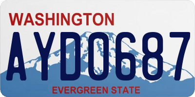 WA license plate AYD0687