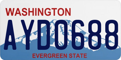 WA license plate AYD0688