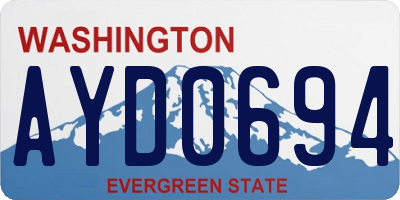 WA license plate AYD0694