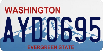 WA license plate AYD0695