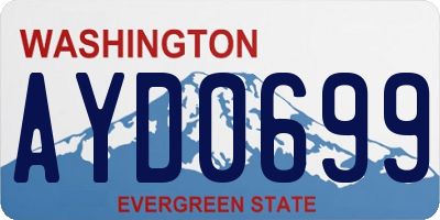 WA license plate AYD0699