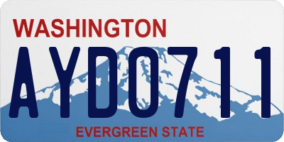 WA license plate AYD0711