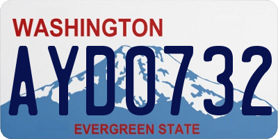 WA license plate AYD0732